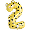 Цифры и числа Шар цифра "2" 96см Зоопарк Леопард 1207-5571