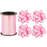 Розовая Банты звезды+Лента розовая фактурная 1507-1879