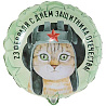 Камуфляж Шарик 45см 23 ФЕВРАЛЯ Кот в шлемофоне 1202-3730