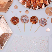 Розовое Золото Пика д/канапе Фант RoseGold 6,5см дер8шт 1502-5167