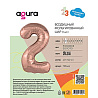 Р ЦИФРА 2  40" Металлик Rose Gold