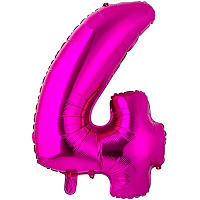 Цифры и числа Шар цифра "4", 66см Fuchsia 1207-3691