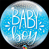 Я родился Шар BUBBLE 56см Baby Boy конфетти 1202-3138