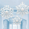 Снежинка Фанты бумажные Снежинки белые, 3 штуки 1410-0532
