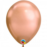 Розовое Золото Шарик Qualatex 28см Хром Rose Gold 1102-1870