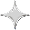 Серебряная Шарик 101см звезда 4х-конечная Silver 1204-0301