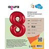 Шар цифра "8", 101см Металлик Red