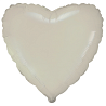 Кремовая Шар Сердце 45см Сатин Cream 1204-1330