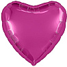 Розовая Шар сердце 18" Металлик Fuchsia 1204-1182