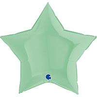 Элегантная Вечеринка Шар ЗВЕЗДА 91см Пастель Matte Green 1204-0897