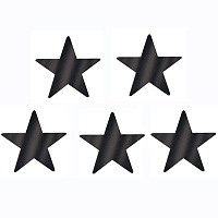 Голливуд Баннер Звезда Black фолг 23см 5шт 1505-1224