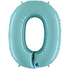 Шар цифра "0", 101см Пастель Blue
