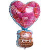  Шар фигура Воздушный шар сердце с мишкам 1207-5479