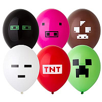TNT Party Шары с рисунком 36см Пиксели 1103-2394