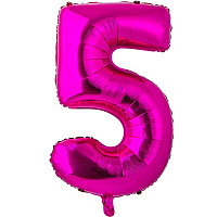 Цифры и числа Шар цифра "5", 66см Fuchsia 1207-3692