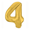 Цифры и числа Шар цифра "4", 101см Металлик Gold 1207-3815