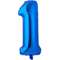 Цифры и числа Шар цифра "1", 66см Blue 1207-3678