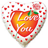  Шарик 45см I Love You Роза 1202-0410