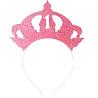 Розовая Ободок Корона 1 ГОДИК розовый блеск 1501-6246