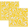 Салфетки Солнечно-желтые орнамент