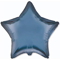 Синяя Шар звезда 45см Сатин Steel Blue 1204-1510