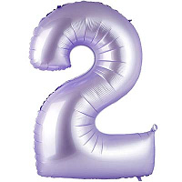 Цифры и числа Шар цифра "2", 102см Сатин Lilac 1207-5743