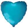Голубая Шар сердце 45см Сатин Capri 1204-1494
