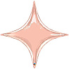 Розовое Золото Шар без рисунка 40" ЗВЕЗДА Rose Gold 1204-0943