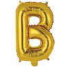 Буквы Шар Мини буква "В", 36см Gold 1206-0806