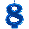 Синяя Свеча -цифра "8" Синяя, 8 см 1502-6112