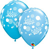  Шелк 11" Baby Boy Горошек на голубом/Q 1103-1784