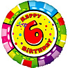 Цифры и числа Шарик 45см Happy Birthday Цифра "6" 1202-1786