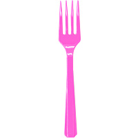 Розовая Вилка пласт Bright Pink 20шт/A 1502-3243