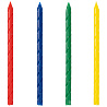 Многоцветное Ассорти Свечи для торта Спираль мульти, 12 штук 1502-1160