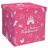 Розовая Коробка для шаров ДР розовая, 60см 1302-1261