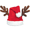 Дед Мороз Колпак Санты с рогами оленя 1501-4015