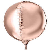 Розовое Золото Р 3D СФЕРА Б/РИС 25" Металлик Rose Gold 1209-0502