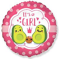 Я родился Шарик 45см It's a GIRL Авокадо 1202-3237