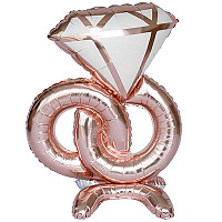 Свадьба ЛЮКС К ФИГУРА AIR Кольца бриллиант Rose Gold 1208-0713