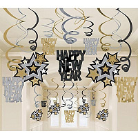 Голливуд Спирали Happy New Year Голливуд, 30 шт 1501-2612