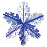Снежинка Украшение Снежинка 4 сереб/синяя, 60см 1410-0425