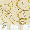 Золотая Спирали золотые Gold, 55 см, 12 штук 1501-3691