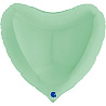 Элегантная Вечеринка Шар СЕРДЦЕ 91см Пастель Matte Green 1204-0892