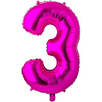 Цифры и числа Шар цифра "3", 66см Fuchsia 1207-3690