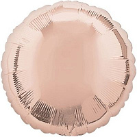 Розовое Золото Шарик КРУГ 45см Rose Gold 1204-0572