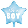 Я родился Шар 45см Звезда ЭТО МАЛЬЧИК Light Blue 1202-3508