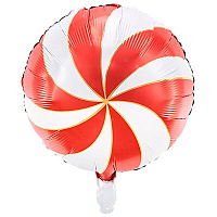 Новый год Шар 45см Леденец Red/White 1202-3654