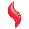 Красная Шарик 45см зигзаг металлик Red 1204-0402