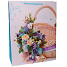  Пакет бум Корзина с цветами син 31х40см 1509-0987