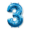 Цифры и числа Шарик цифра "3", 101см Blue 1207-3074